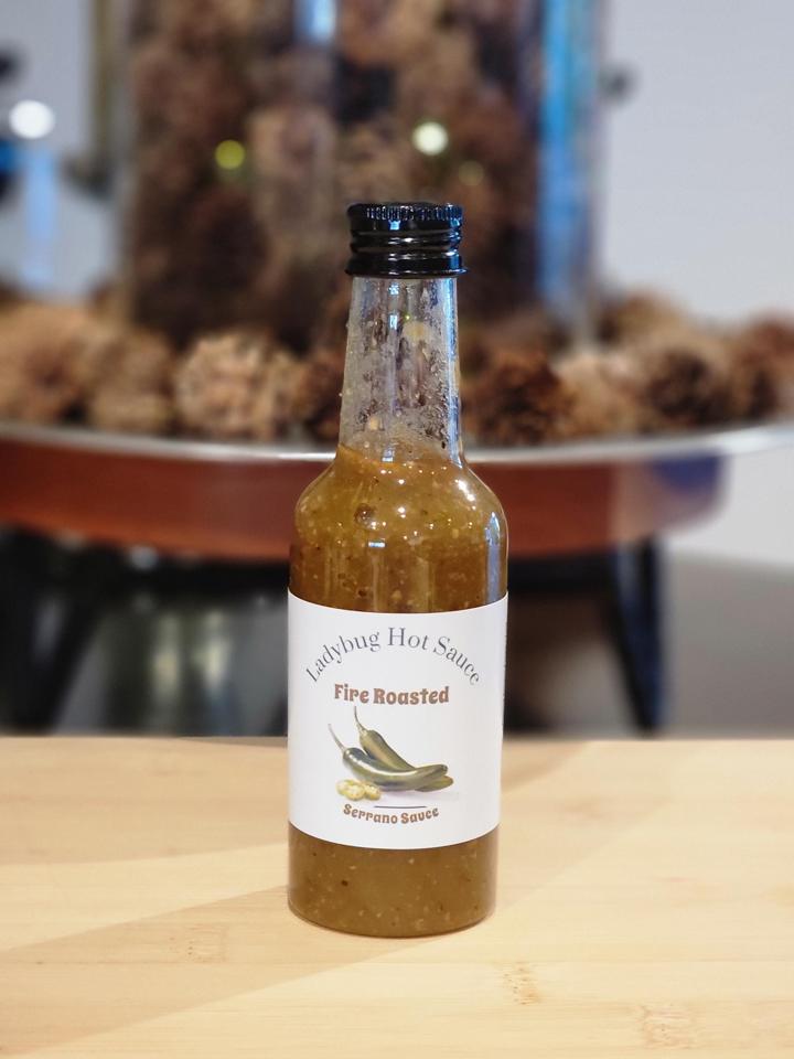 5 oz bottle of Fire Roasted Serrano